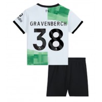Fotballdrakt Barn Liverpool Ryan Gravenberch #38 Bortedraktsett 2023-24 Kortermet (+ Korte bukser)